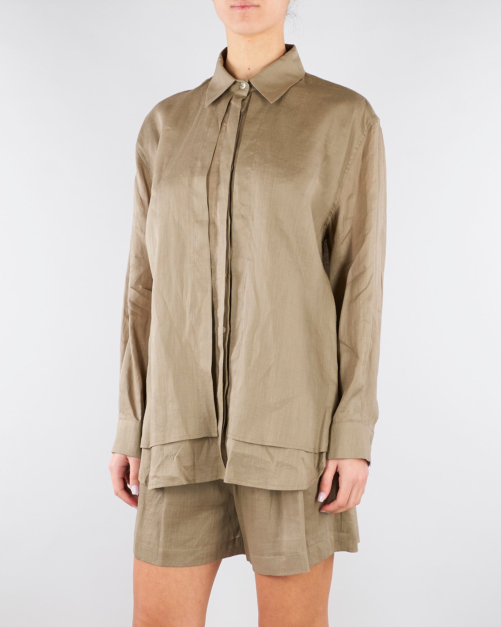 Camicia Fango in ramie SS260175 35 ELEH 