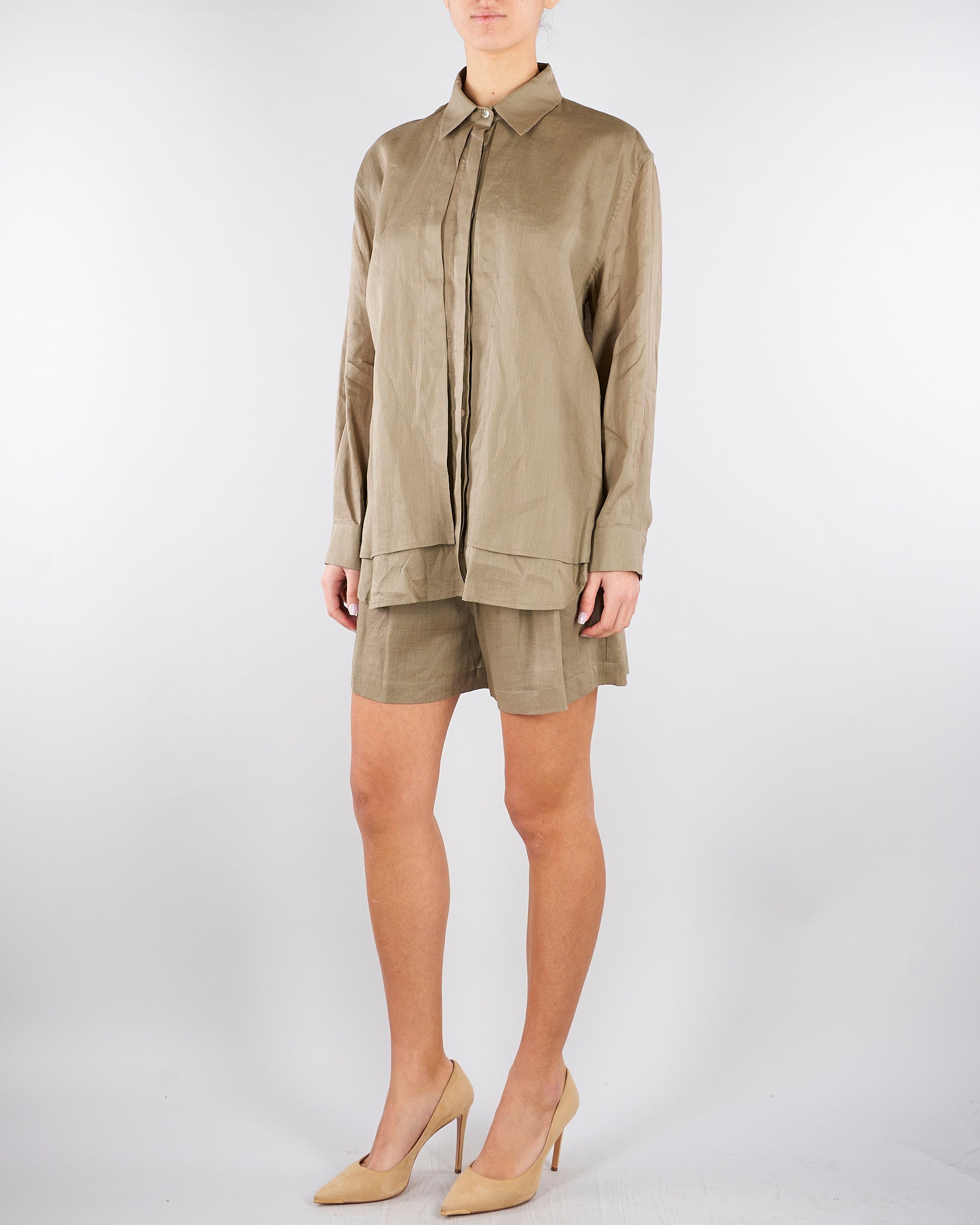 Camicia Fango in ramie SS260175 35 ELEH 