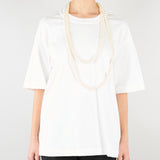 T-shirt Bianco Oversize con collana SS260216 1 ELEH 