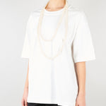 T-shirt Bianco Oversize con collana SS260216 1 ELEH 