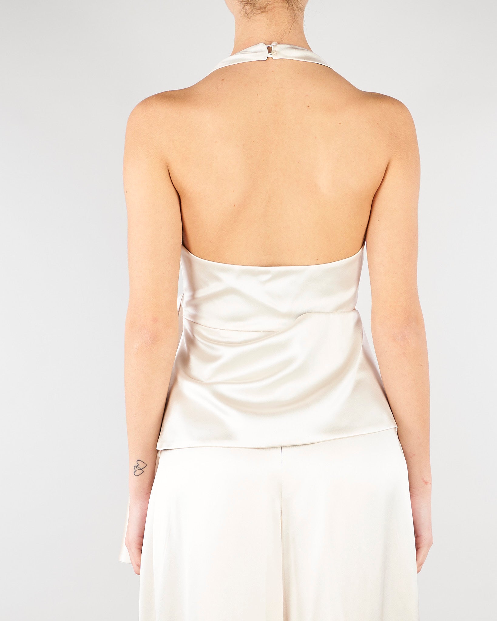 Top Champagne in satin con fiocco SS260348 36 ELEH 