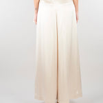 Pantalone Champagne in satin wide leg SS260349 36 ELEH 
