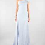Abito Celeste lungo in satin SS260382 25 ELEH 