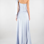 Abito Celeste lungo in satin SS260382 25 ELEH 