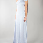 Abito Celeste lungo in satin SS260382 25 ELEH 