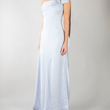 Abito Celeste lungo in satin SS260382 25 ELEH 