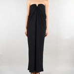 Abito lungo Nero con drappeggi SS260400 99 ELEH 