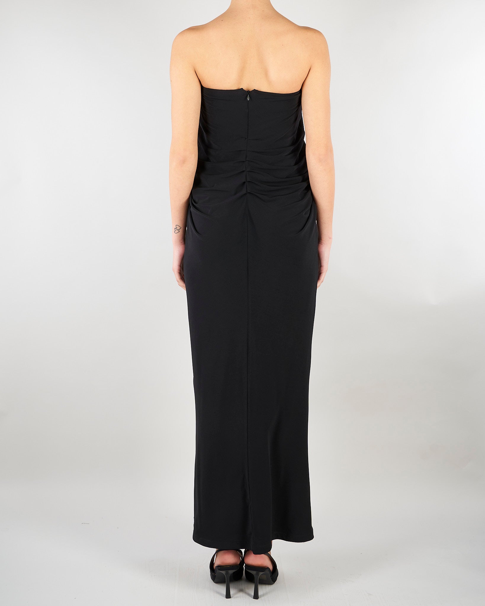 Abito lungo Nero con drappeggi SS260400 99 ELEH 