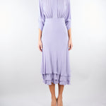 Abito Lilla in georgette di viscosa AB92361E2 EV7 ELISABETTA FRANCHI 