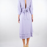 Abito Lilla in georgette di viscosa AB92361E2 EV7 ELISABETTA FRANCHI 