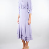 Abito Lilla in georgette di viscosa AB92361E2 EV7 ELISABETTA FRANCHI 