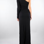 Abito Nero Red Carpet in jersey crêpe con dettaglio gioiello ABR2561E2 110 ELISABETTA FRANCHI 