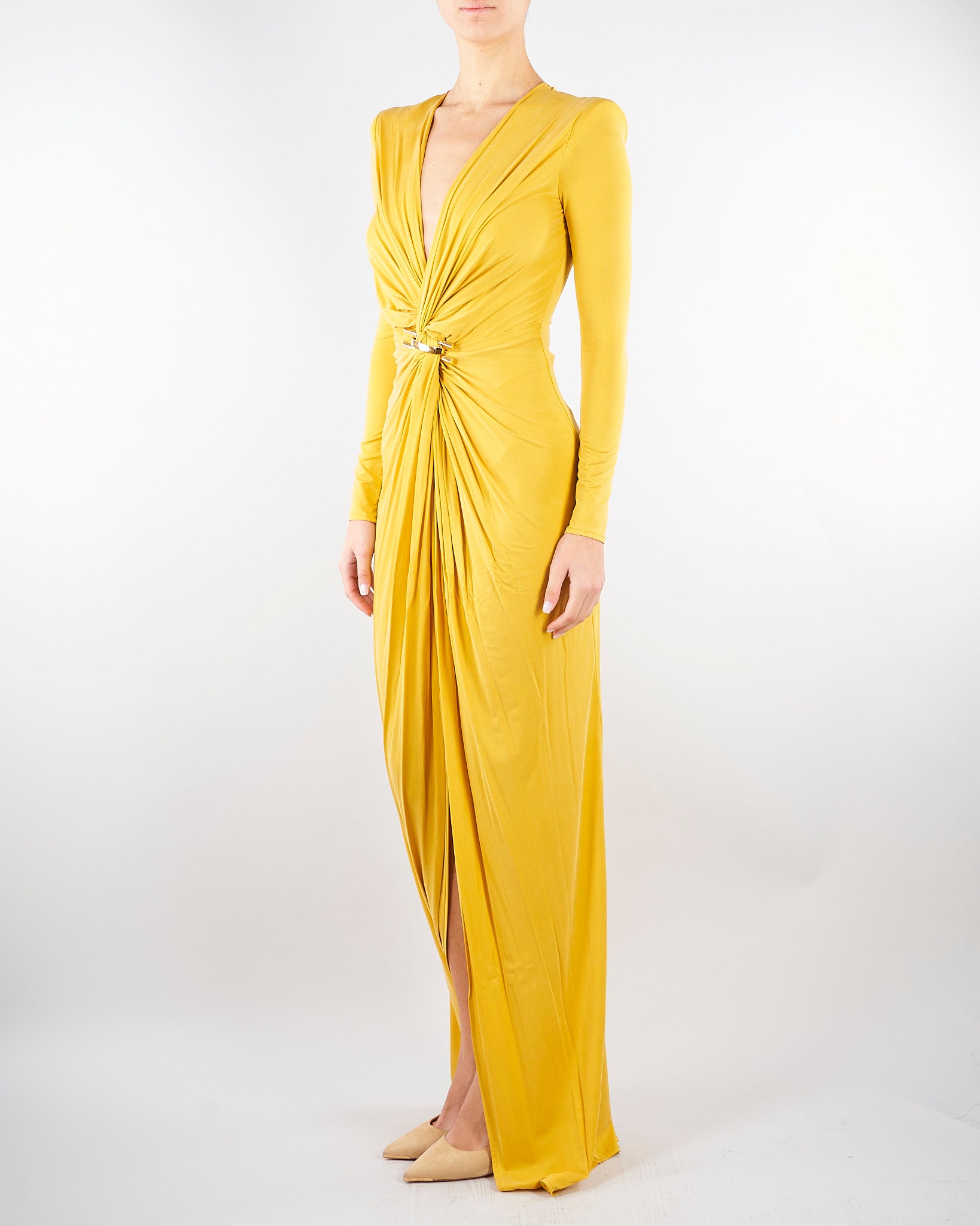 Abito Sun Red Carpet in jersey cupro con logo gioiello ABR2961E2 EV4 ELISABETTA FRANCHI 