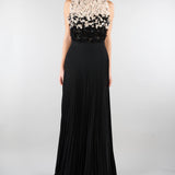 Abito Nero-Burro Red Carpet in tulle e jersey lurex ABR4462E2 685 ELISABETTA FRANCHI 