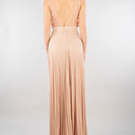 Abito Carne-Burro Red Carpet in tulle e jersey lurex ABR4462E2 X81 ELISABETTA FRANCHI 