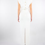 Abito Avorio Red Carpet in maglia punto stoffa AM30B62E2 360 ELISABETTA FRANCHI 