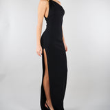 Abito Nero Red Carpet in maglia punto stoffa AM43B62E2 110 ELISABETTA FRANCHI 