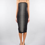 Abito Nero-Burro in maglia con zebra jacquard AM99S61E2 685 ELISABETTA FRANCHI 
