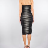 Abito Nero-Burro in maglia con zebra jacquard AM99S61E2 685 ELISABETTA FRANCHI 