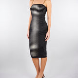 Abito Nero-Burro in maglia con zebra jacquard AM99S61E2 685 ELISABETTA FRANCHI 