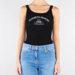 Body Nero in maglia con logo stampato BK81Q61E2 110 ELISABETTA FRANCHI 