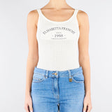 Body Avorio in maglia con logo stampato BK81Q61E2 360 ELISABETTA FRANCHI 