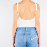 Body Avorio in maglia con logo stampato BK81Q61E2 360 ELISABETTA FRANCHI 