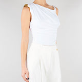 Body Avorio in jersey con spalla gioiello BO01361E2 360 ELISABETTA FRANCHI 