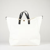 Tote Avorio-Nero in canvas BS14A62E2 309 ELISABETTA FRANCHI 