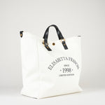 Tote Avorio-Nero in canvas BS14A62E2 309 ELISABETTA FRANCHI 