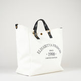 Tote Avorio-Nero in canvas BS14A62E2 309 ELISABETTA FRANCHI 