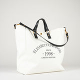 Tote Avorio-Nero in canvas BS14A62E2 309 ELISABETTA FRANCHI 