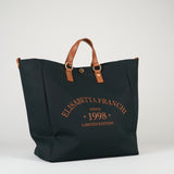 Tote Nero-Cuoio in canvas BS14A62E2 B58 ELISABETTA FRANCHI 
