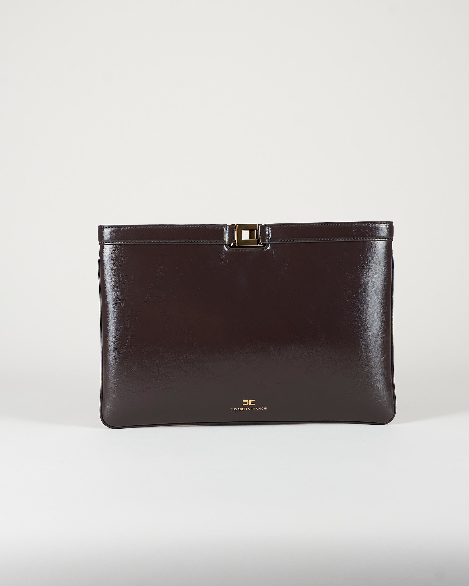 Borsa Dark Chocolate a busta effetto naplak BS18A61E2 EV9 ELISABETTA FRANCHI 