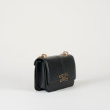 Borsa Nero a tracolla con dettaglio logo BS91A61E2 110 ELISABETTA FRANCHI 