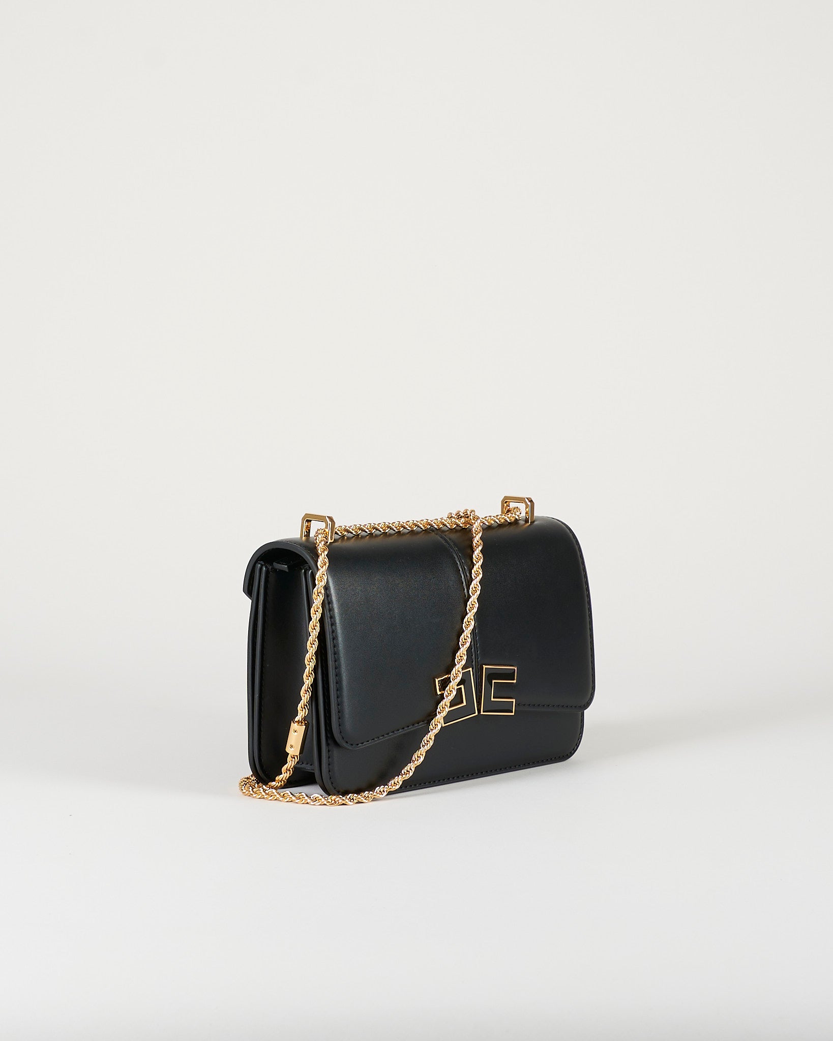 Borsa Nero a tracolla con dettaglio logo BS91A61E2 110 ELISABETTA FRANCHI 
