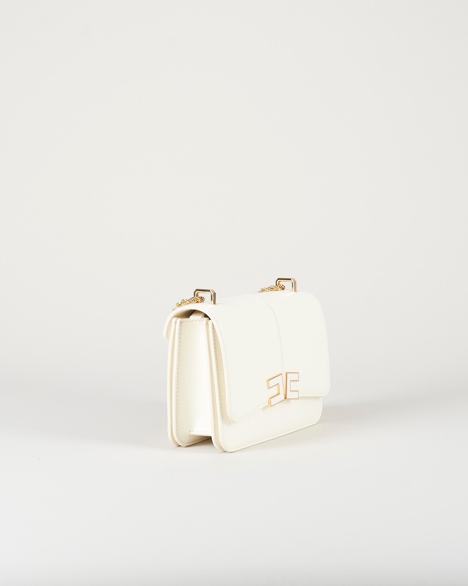 Borsa Avorio a tracolla con dettaglio logo BS91A61E2 360 ELISABETTA FRANCHI 