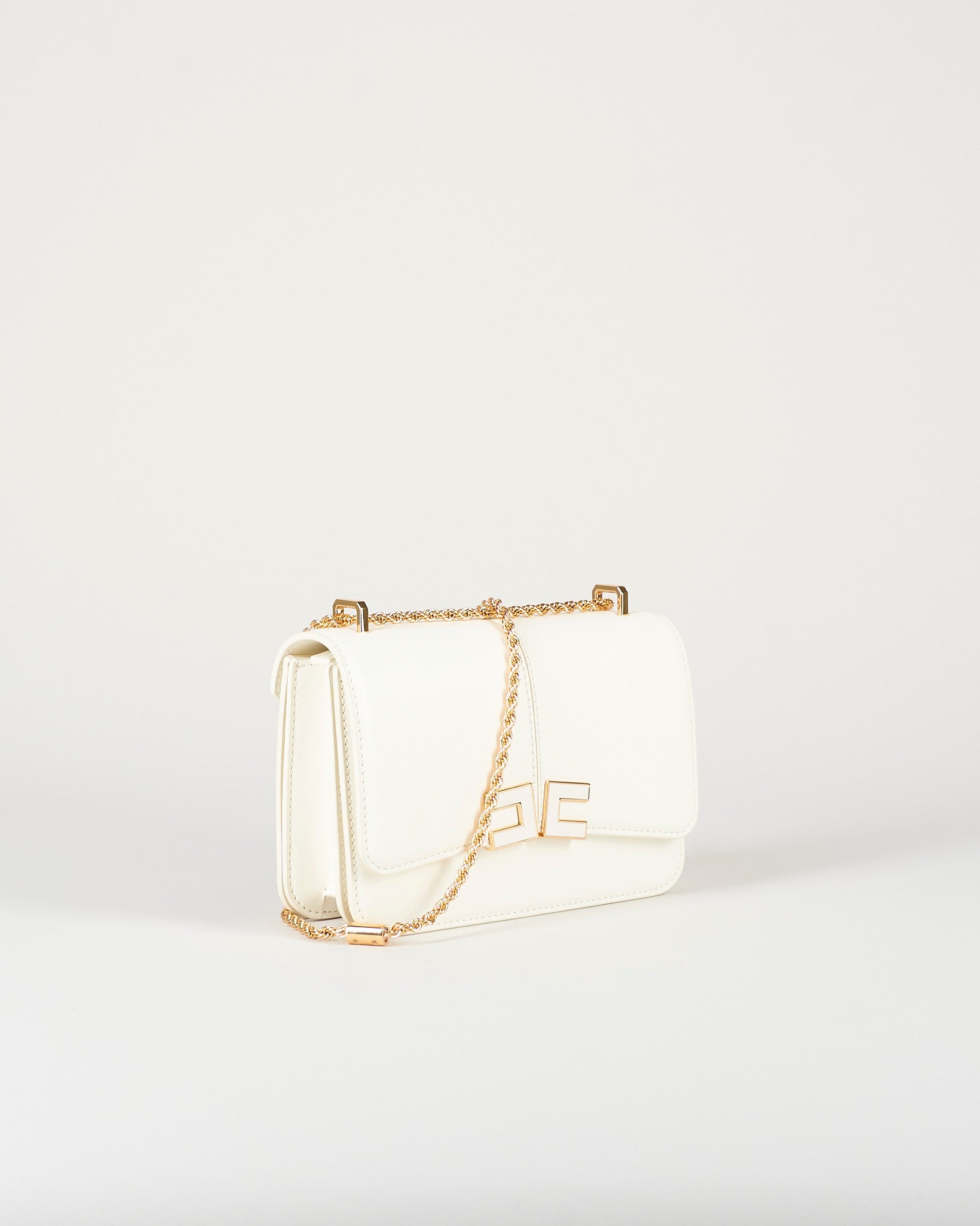 Borsa Avorio a tracolla con dettaglio logo BS91A61E2 360 ELISABETTA FRANCHI 
