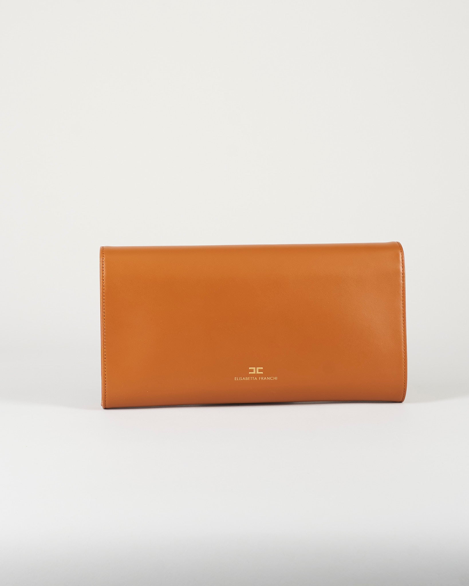Pouch Cognac con logo embossed BS99A61E2 027 ELISABETTA FRANCHI 