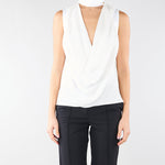 Top Avorio in georgette di viscosa CA13461E2 360 ELISABETTA FRANCHI 
