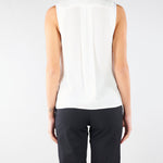 Top Avorio in georgette di viscosa CA13461E2 360 ELISABETTA FRANCHI 