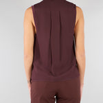 Top Cacao in georgette di viscosa CA13461E2 644 ELISABETTA FRANCHI 