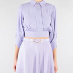Camicia Lilla in georgette con fusciacca CA14761E2 EV7 ELISABETTA FRANCHI 