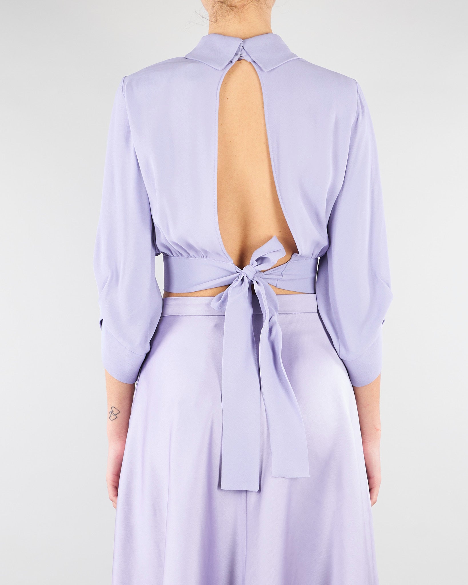 Camicia Lilla in georgette con fusciacca CA14761E2 EV7 ELISABETTA FRANCHI 