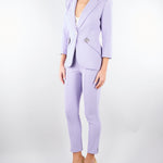Giacca Lilla in doppio crêpe stretch con dettagli logo GI21561E2 EV7 ELISABETTA FRANCHI 