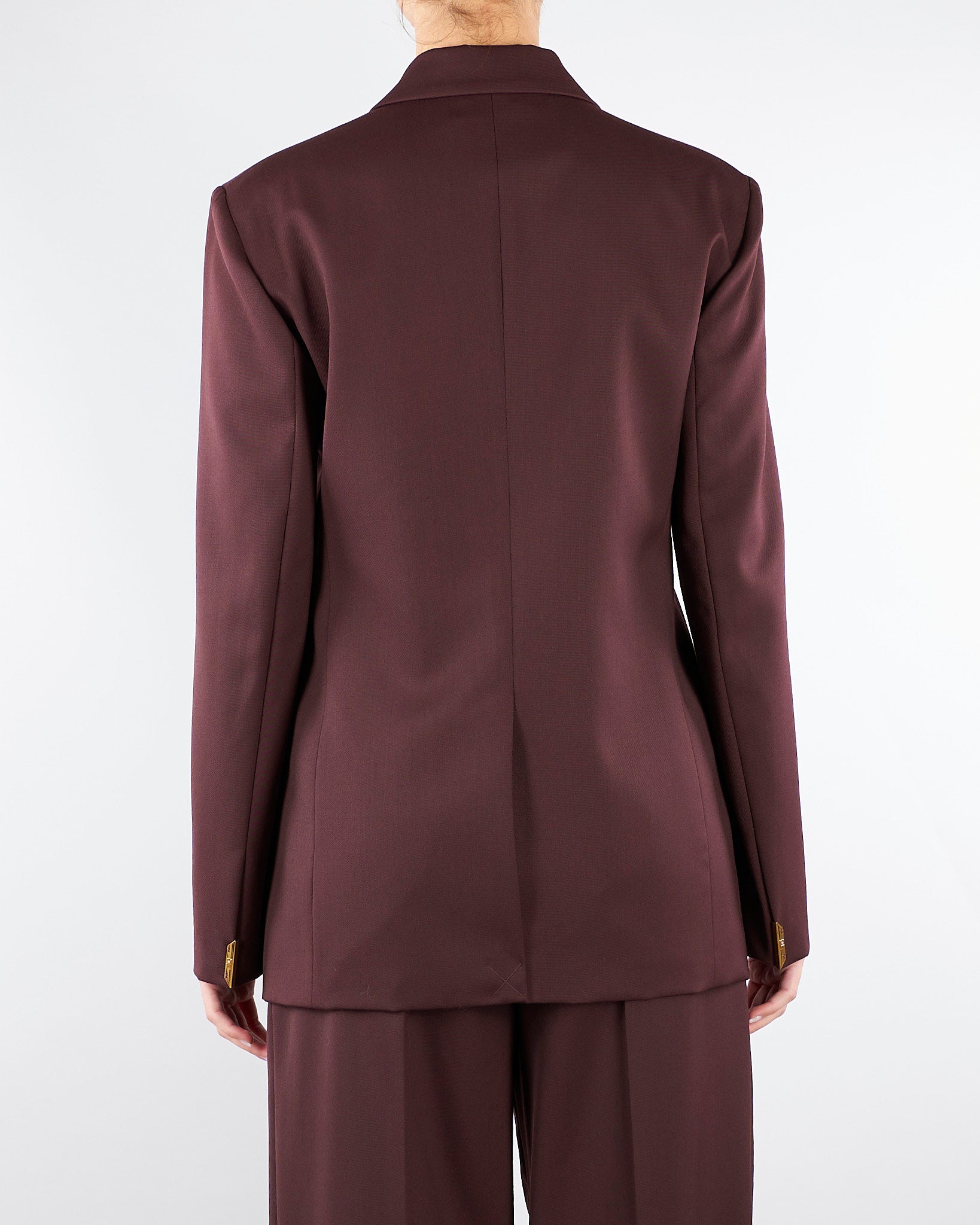 Giacca Cacao in fresco lana con placca gioiello GI22061E2 644 ELISABETTA FRANCHI 