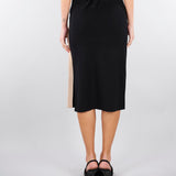 Gonna in maglia con bande in viscosa lucida GK27S61E2 685 ELISABETTA FRANCHI 