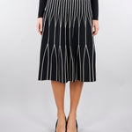 Gonna Nero-Burro in maglia bicolore GK31S62E2 685 ELISABETTA FRANCHI 