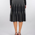 Gonna Nero-Burro in maglia bicolore GK31S62E2 685 ELISABETTA FRANCHI 