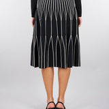 Gonna Nero-Burro in maglia bicolore GK31S62E2 685 ELISABETTA FRANCHI 